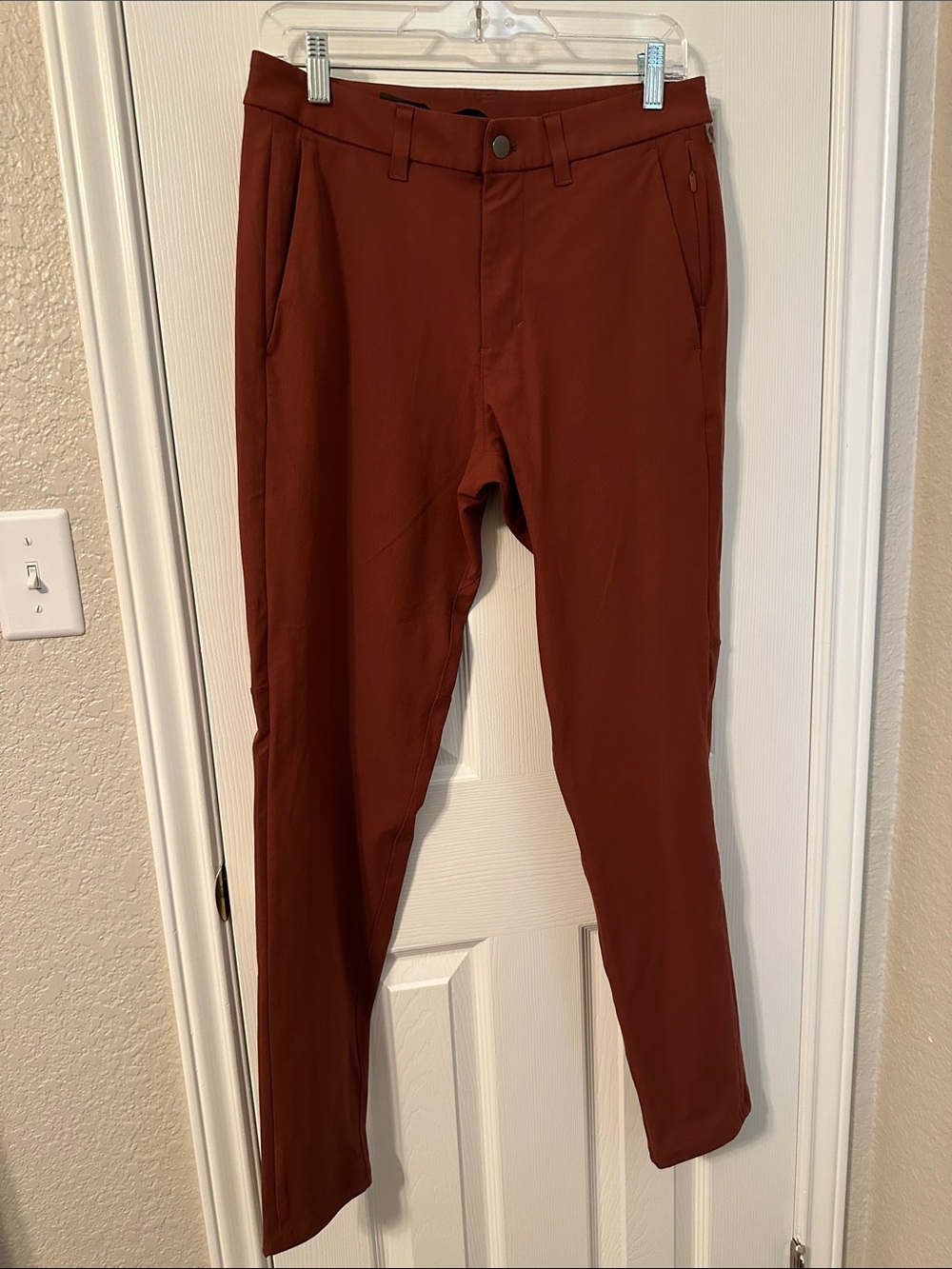lululemon athletica Men's Brick Red Stretch Chinos